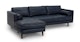 Sven Oxford Blue Left Sectional Sofa - Gallery View 3 of 12.