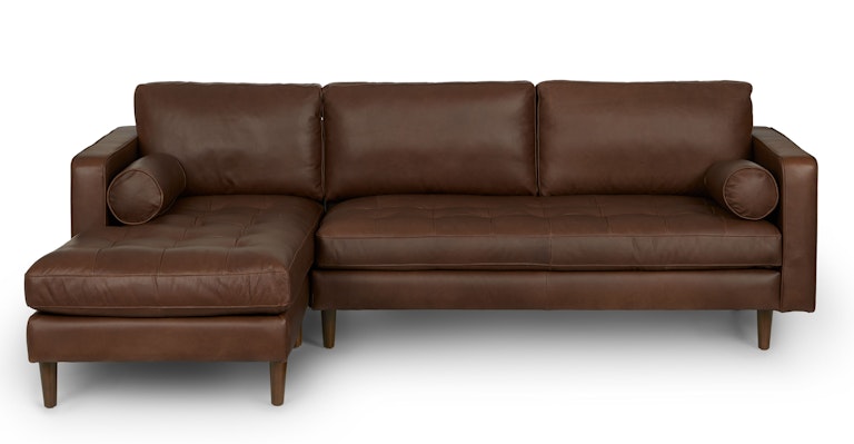 Sven Charme Chocolat Left Sectional Sofa - Primary View 1 of 12 (Open Fullscreen View).