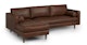 Sven Charme Chocolat Left Sectional Sofa - Gallery View 4 of 13.