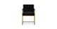 Oscuro Pure Black Dining Armchair - Gallery View 3 of 10.