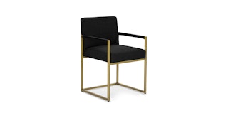 Oscuro Pure Black Dining Armchair