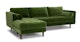 Sven Grass Green Left Sectional Sofa - Gallery View 3 of 13.