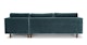 Sven Pacific Blue Right Sectional Sofa - Gallery View 5 of 13.