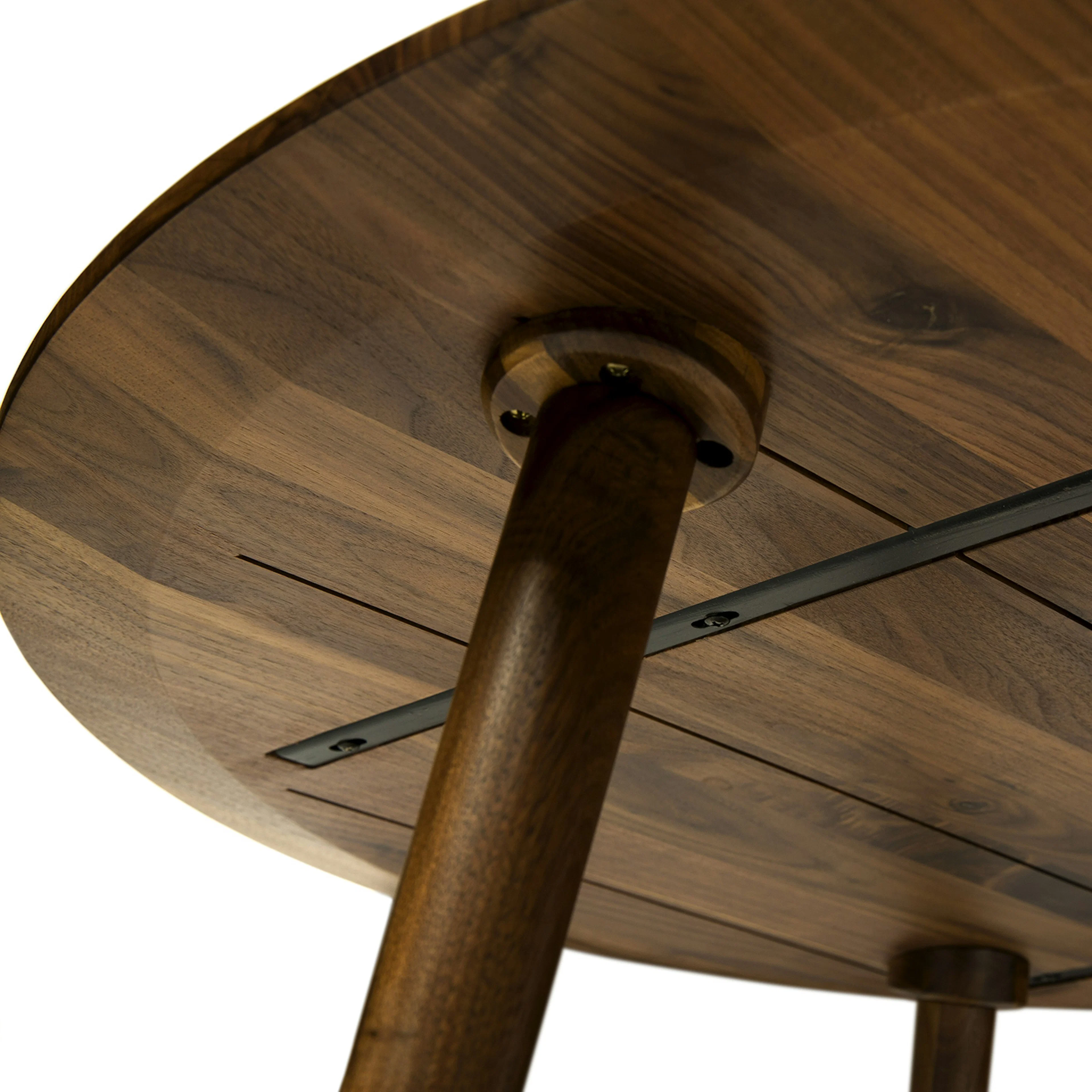 Amoeba 35.5" Round Coffee Table - Walnut