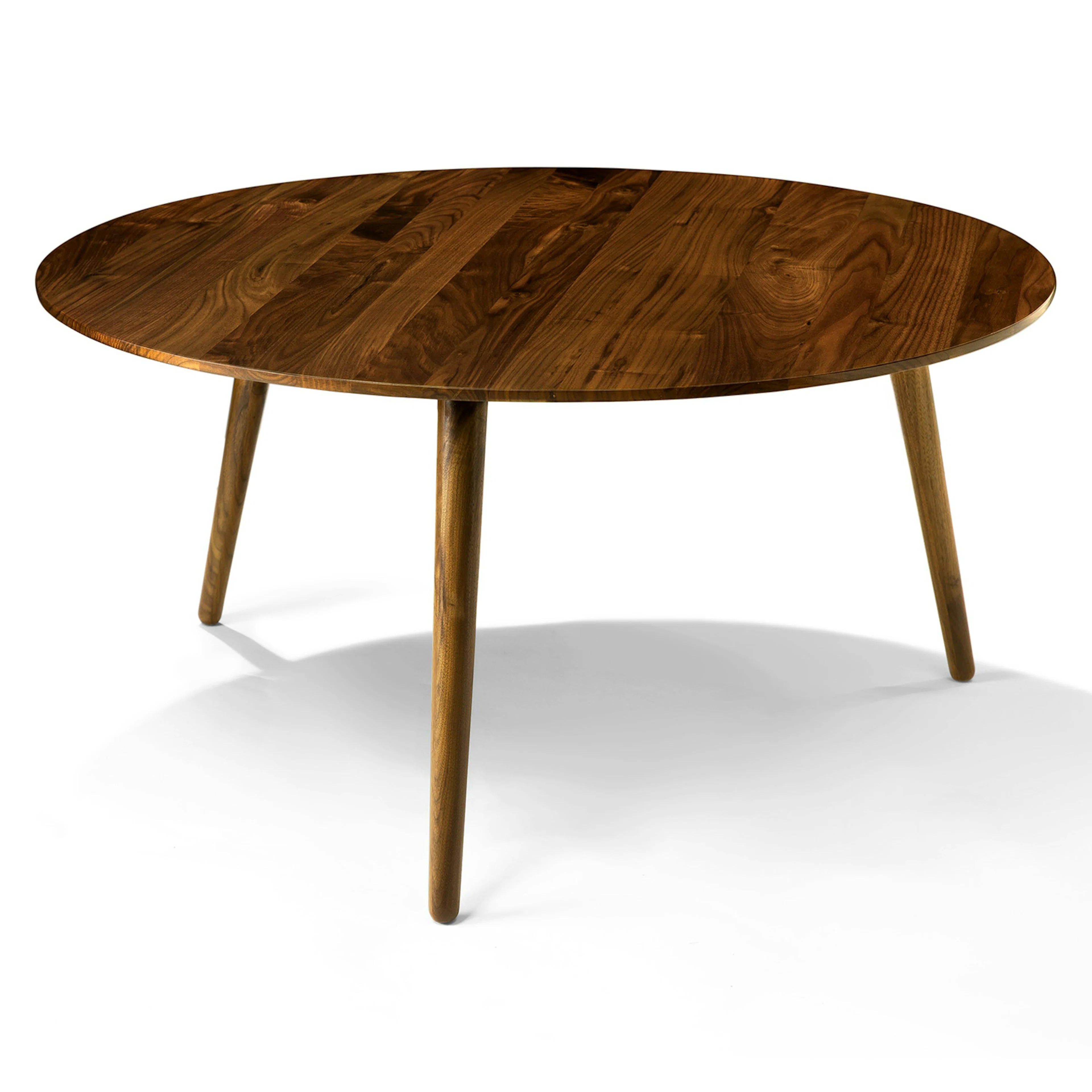 Amoeba 35.5" Round Coffee Table - Walnut
