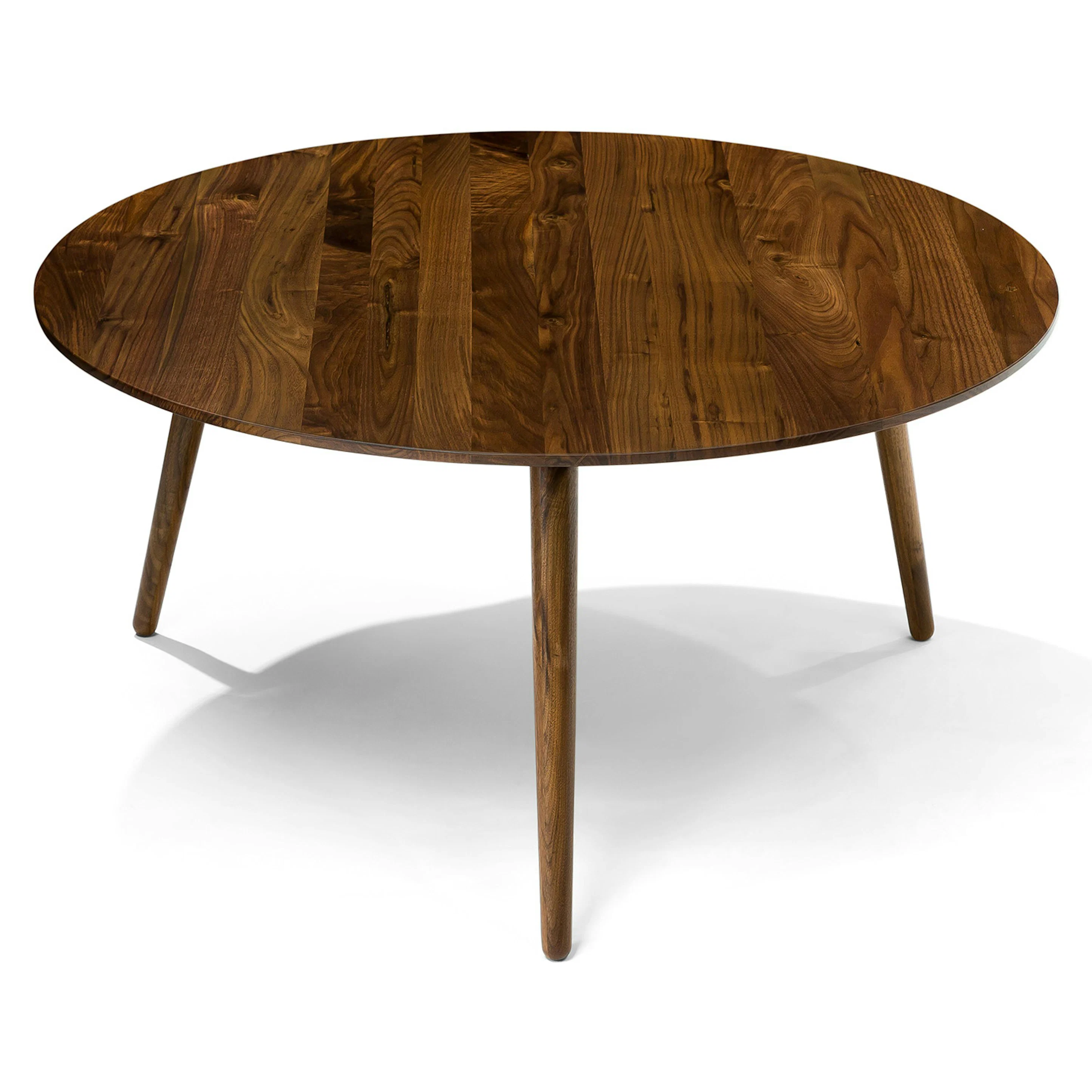 Amoeba 35.5" Round Coffee Table - Walnut