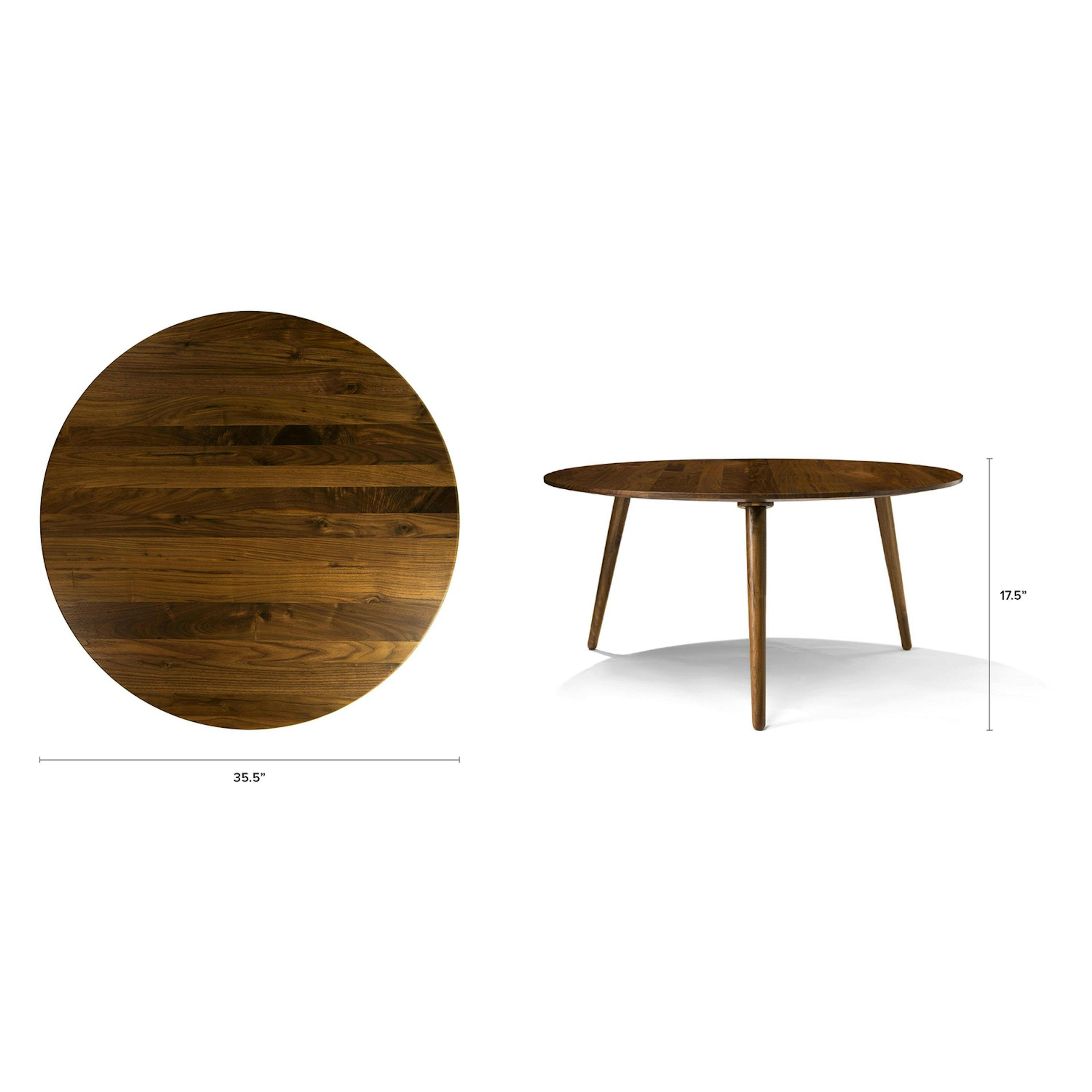 Amoeba Walnut Round Coffee Table | Article