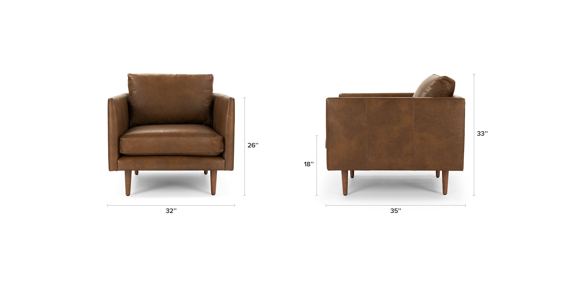 Bella Tan Burrard Leather Lounge Chair Article
