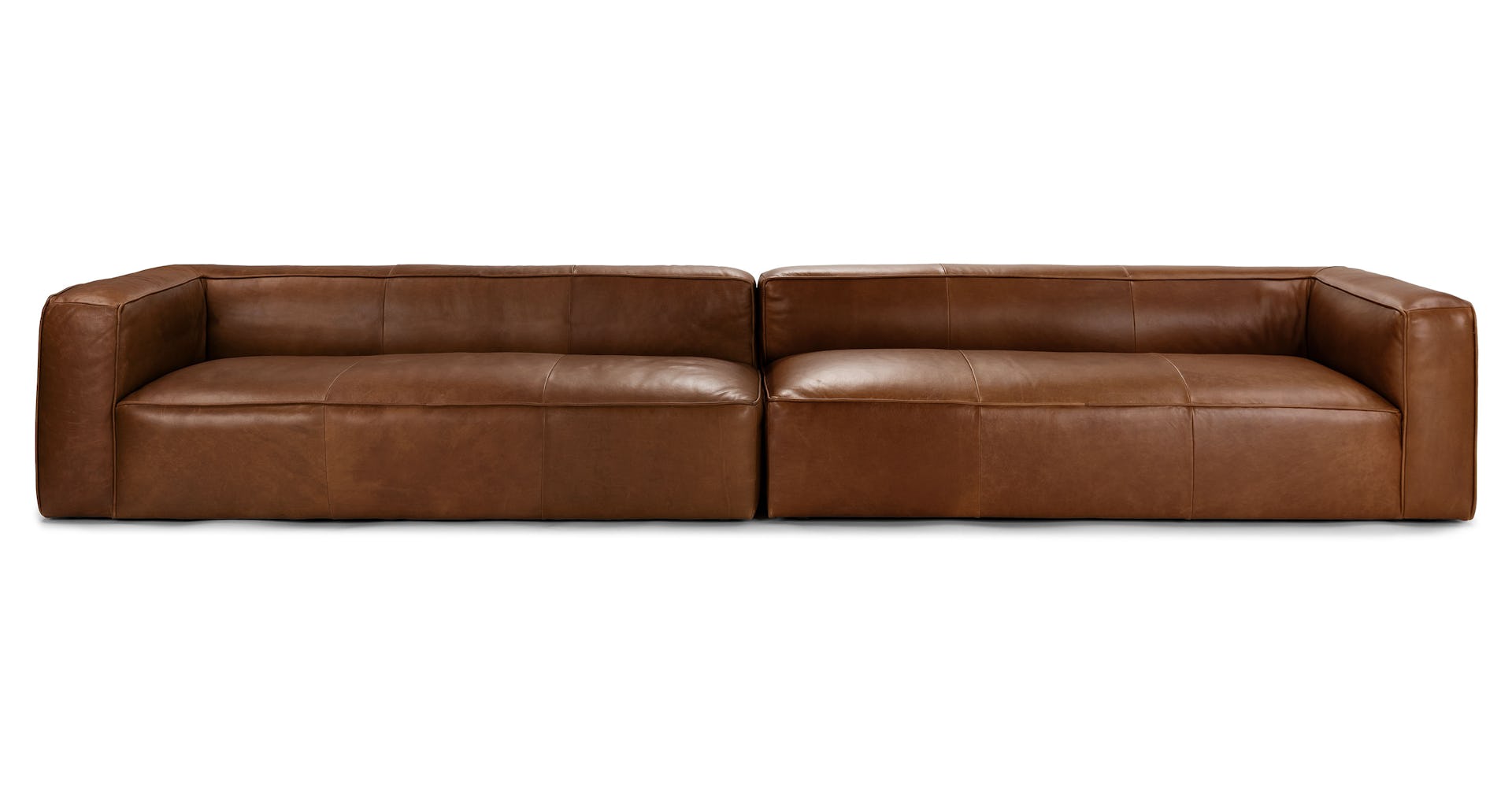 Taos Brown Mello 5 Seater 160 Leather Sofa Article