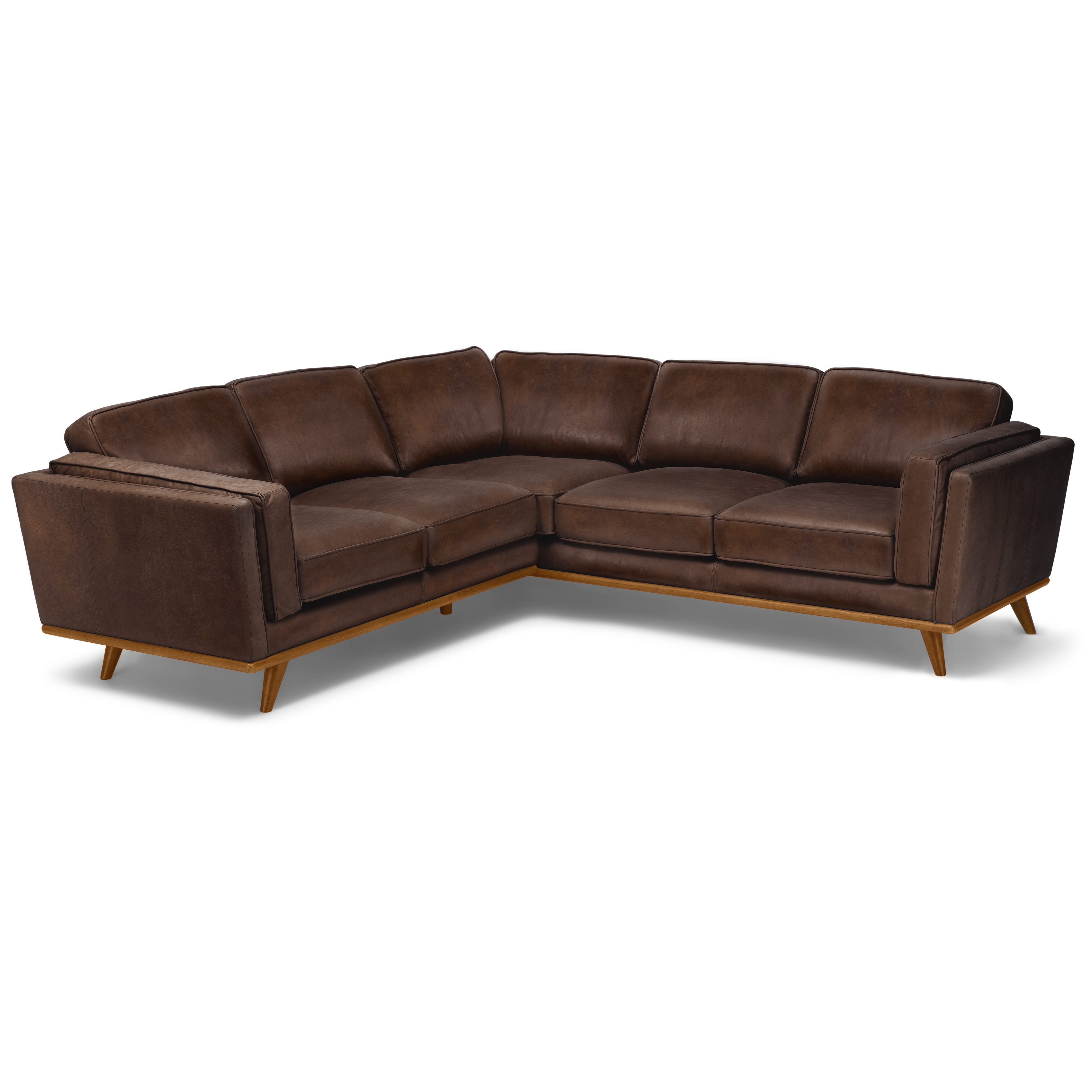Timber Leather Corner Sectional