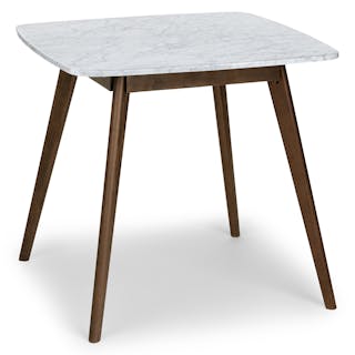 Vena Cafe Table - Walnut and Marble