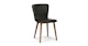 Sede Black Leather Walnut Dining Chair - Gallery View 1 of 10.