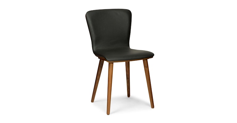 Sede Black Leather Walnut Dining Chair - Primary View 1 of 10 (Open Fullscreen View).