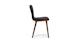 Sede Black Leather Walnut Dining Chair - Gallery View 4 of 10.
