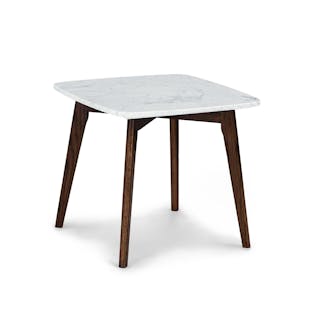 Vena Marble Square Side Table - Walnut