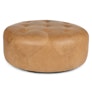 Timpani 41" Leather Ottoman - Charme Tan