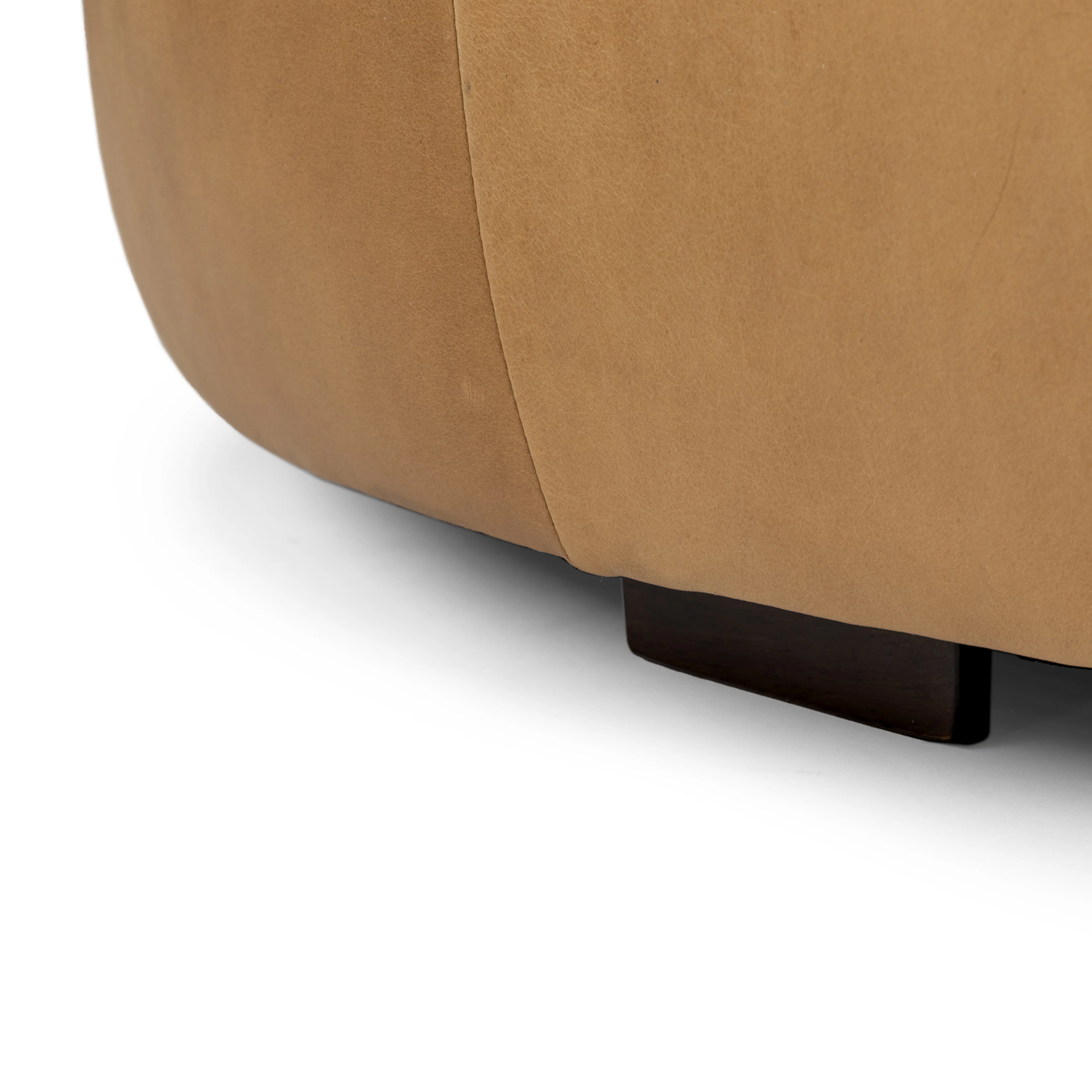 Timpani Charme Tan Leather Ottoman | Stylish & Durable