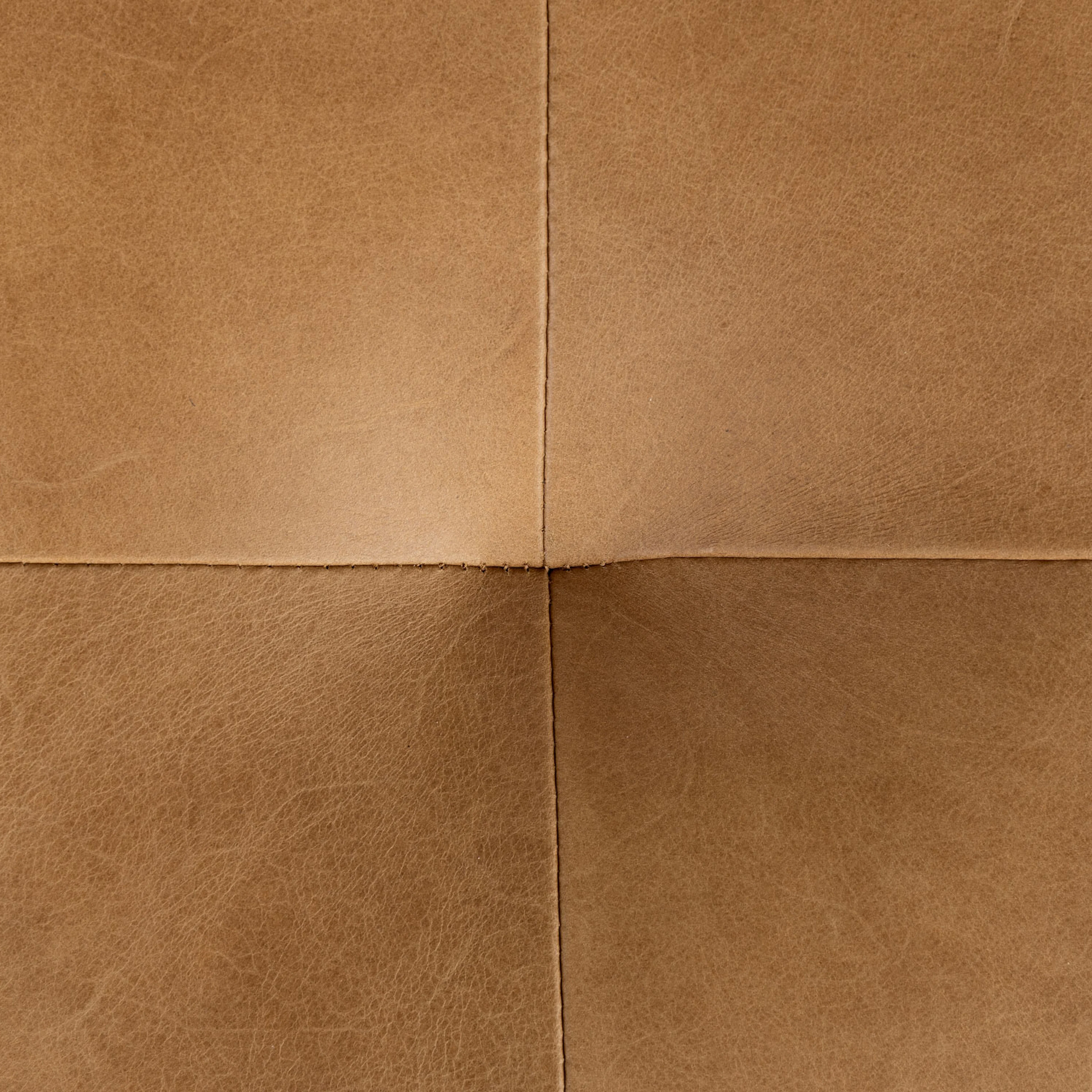 Timpani Charme Tan Leather Ottoman | Stylish & Durable
