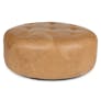 Timpani 41" Leather Ottoman - Charme Tan