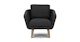 Ora Slate Gray Lounge Chair - Gallery View 1 of 12.