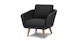 Ora Slate Gray Lounge Chair - Gallery View 3 of 12.