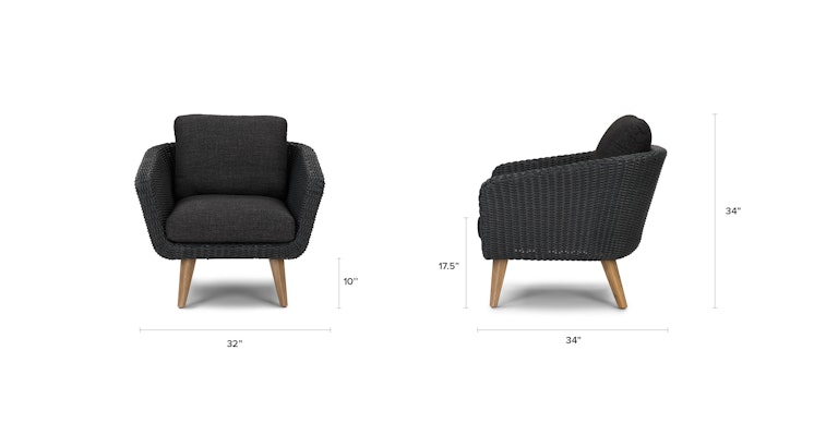 Ora Slate Gray Lounge Chair - Primary View 12 of 12 (Open Fullscreen View).