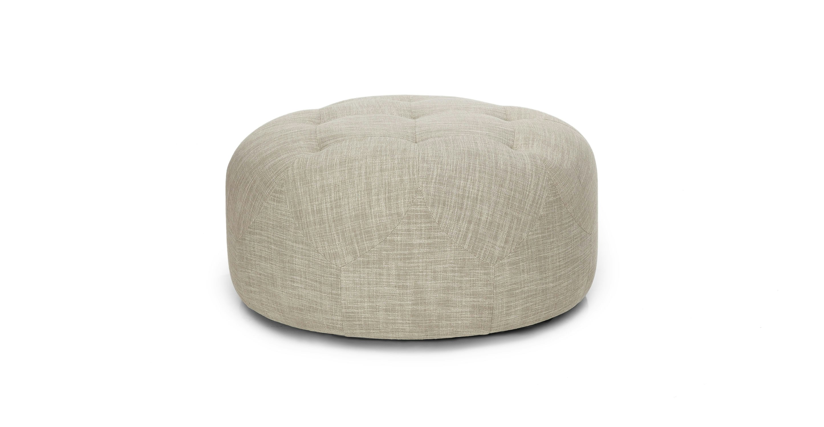 Timpani Rain Cloud Gray Ottoman Ottomans Article Modern, Mid