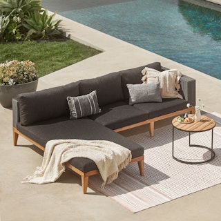 Urba 98" Outdoor Left Sectional - Slate Gray