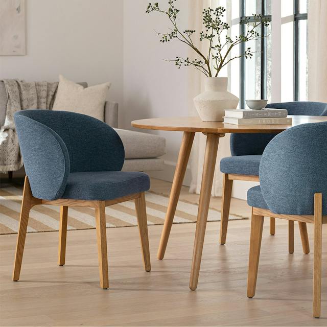 Seno Round Oak Dining Table for 4 People | Article