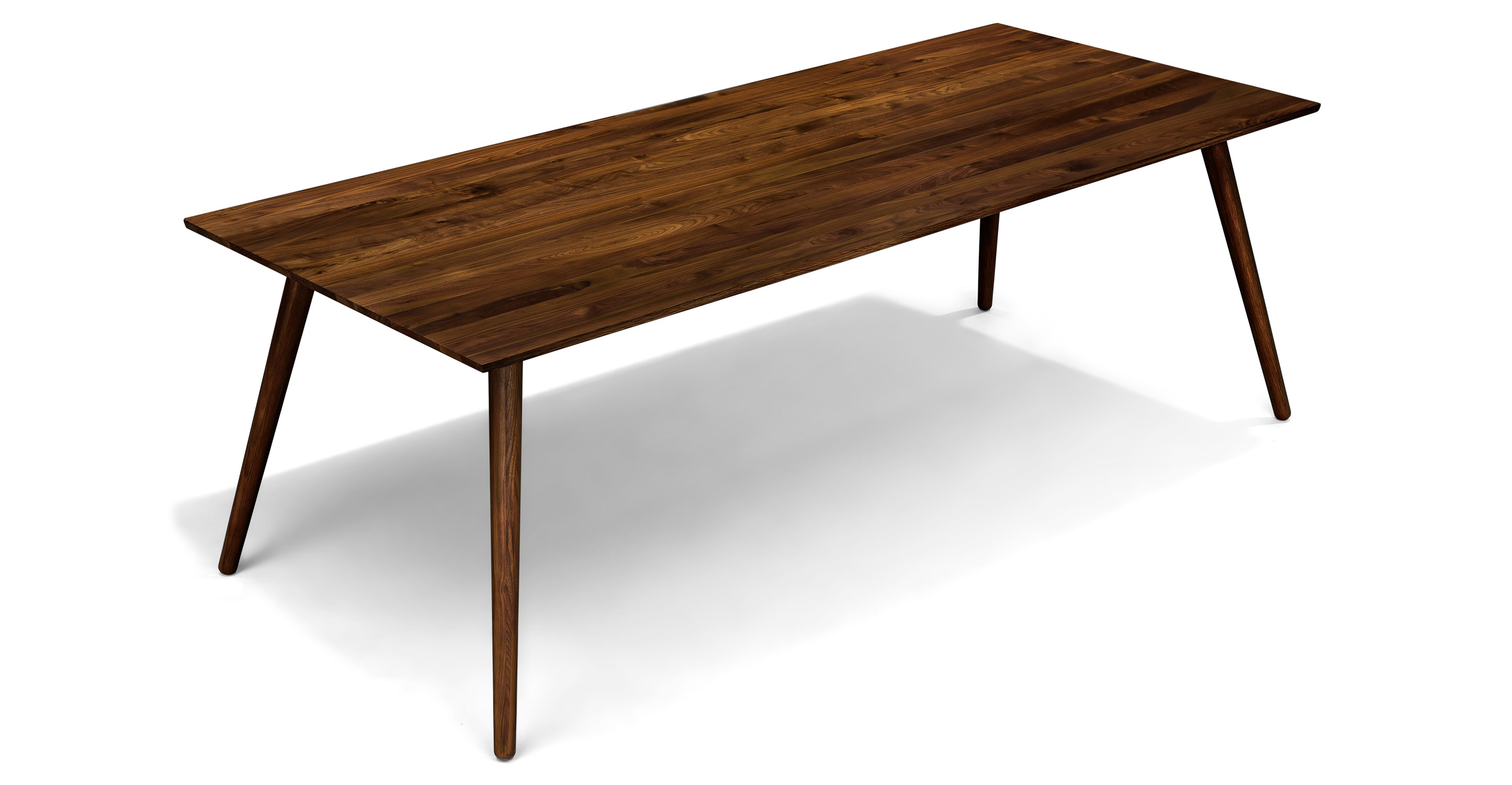 Rectangle Walnut Wood Dining Table For, Modern Walnut Dining Table
