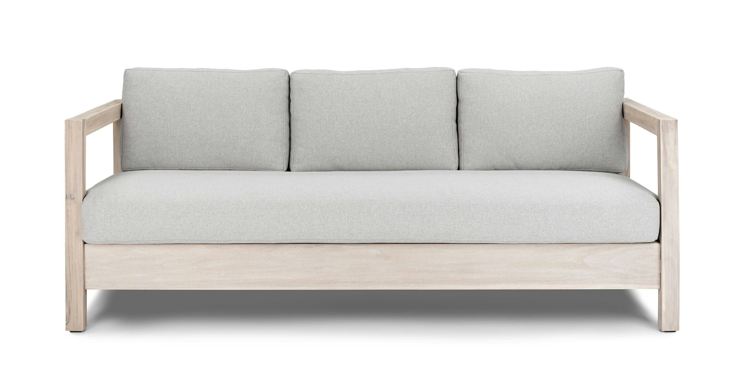Sunwash & Driftwood Gray Anca Fabric Outdoor Sofa Article