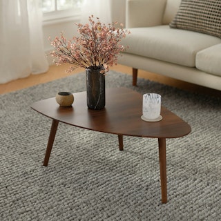 Amoeba 29.5" Coffee Table - Wild Walnut