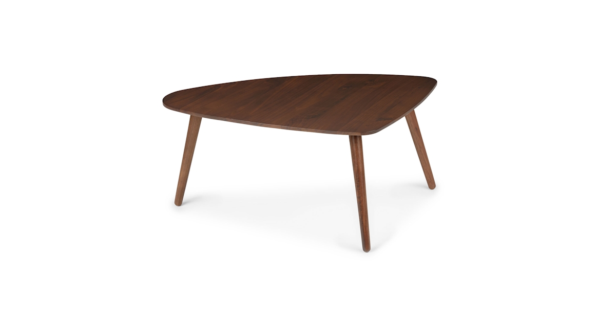 Walnut Coffee Table, 42.5 Wide, Solid Wood | Article Amoeba Modern Furniture