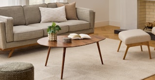 Walnut Coffee Table, 42.5 Wide, Solid Wood | Article Amoeba Modern Furniture