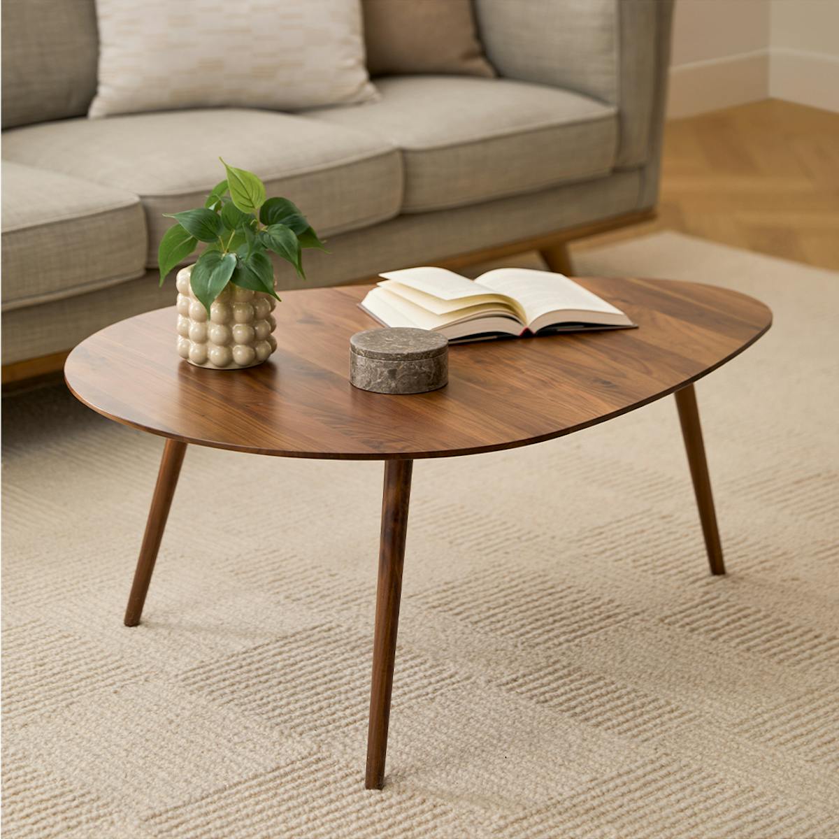 Article Amoeba 42.5" Coffee Table — Walnut / 42.5 in