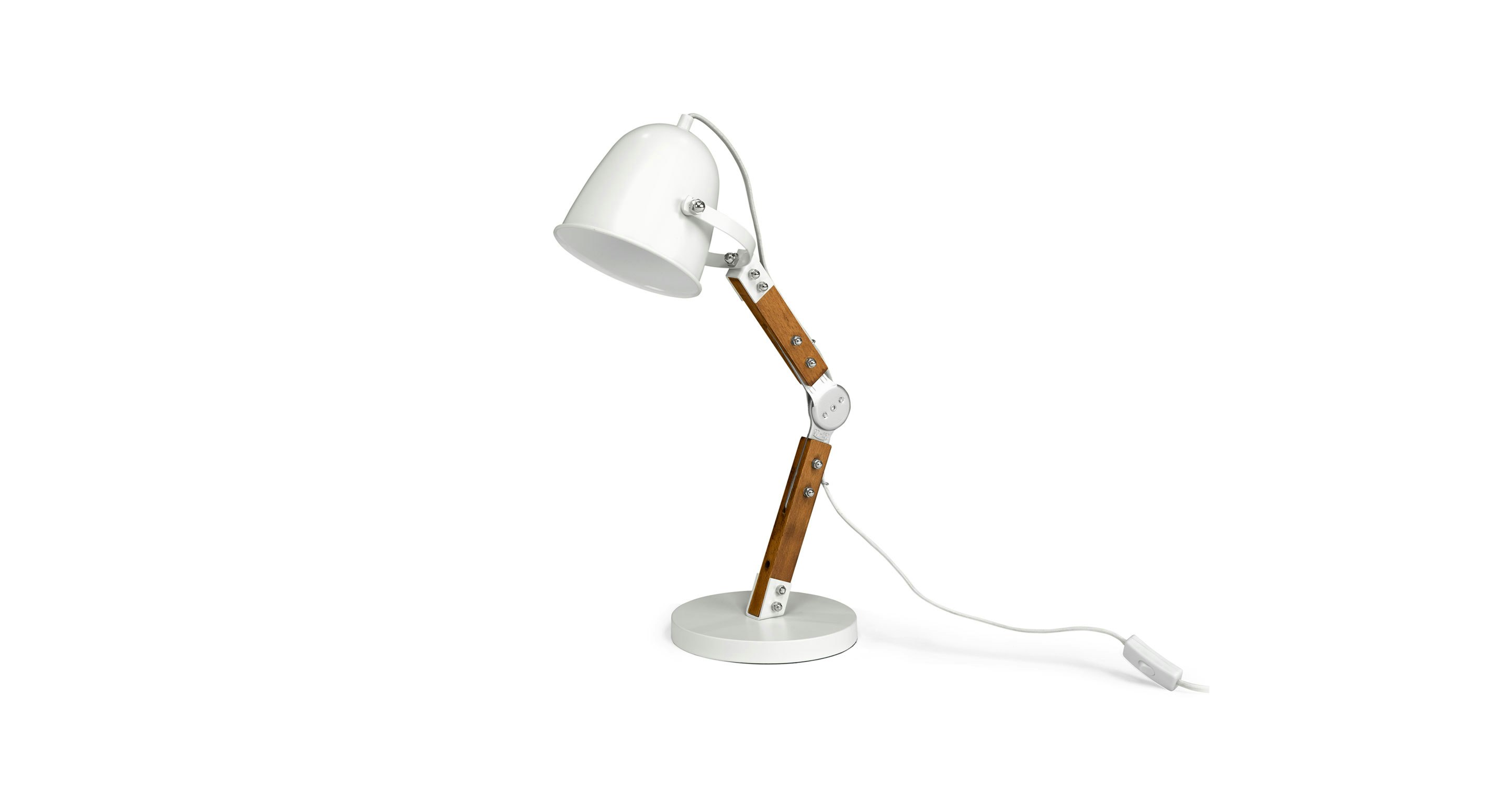 Pivot White Table Lamp Article