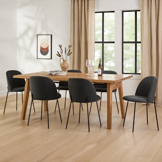 Madera Oak Dining Table for 6
