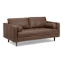 Sven 72" Tufted Leather Loveseat - Charme Chocolat