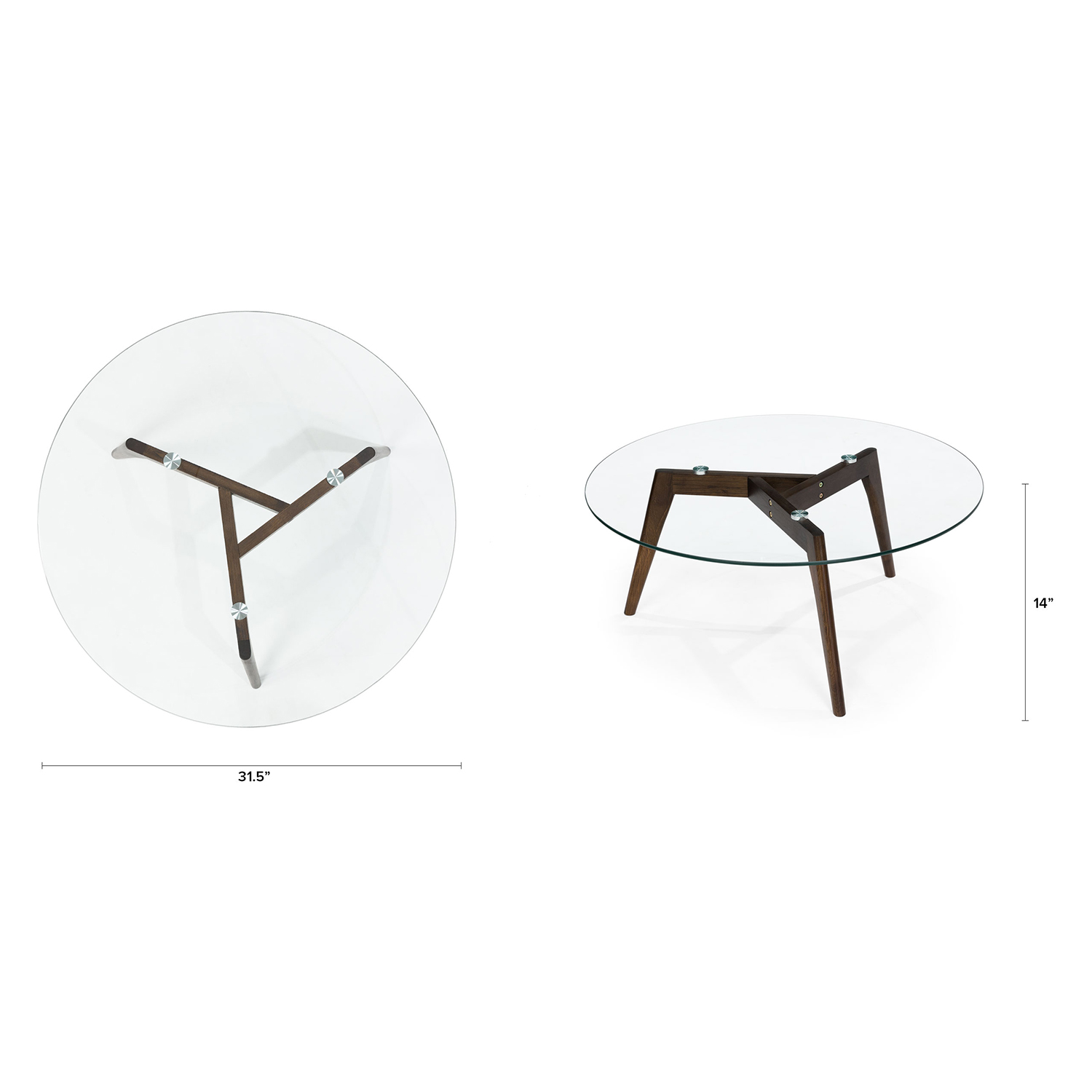 Clarus walnut coffee table discount