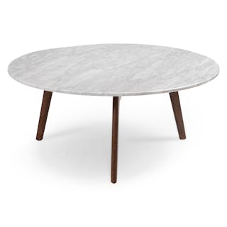Mara 31.5" Marble Coffee Table - Walnut