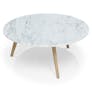 Mara 31.5" Marble Coffee Table - Oak