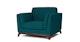 Ceni Lagoon Blue Armchair - Gallery View 3 of 10.