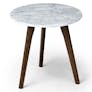 Mara Marble Side Table - Walnut