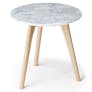 Mara Marble Side Table - Oak