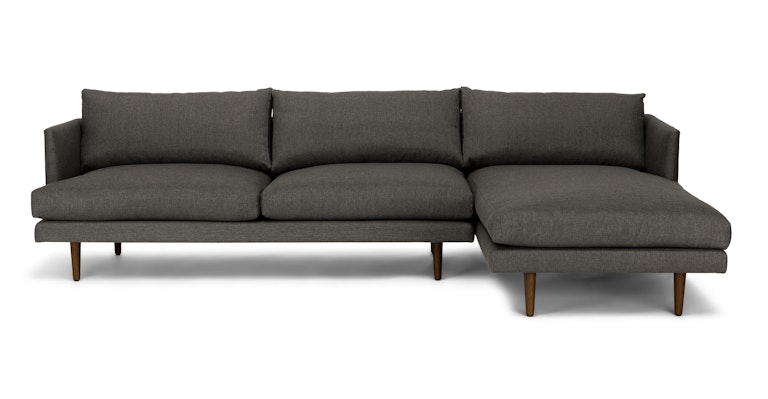 Burrard Graphite Gray Right Sectional Sofa - Primary View 1 of 12 (Open Fullscreen View).