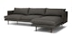 Burrard Graphite Gray Right Sectional Sofa - Gallery View 3 of 12.