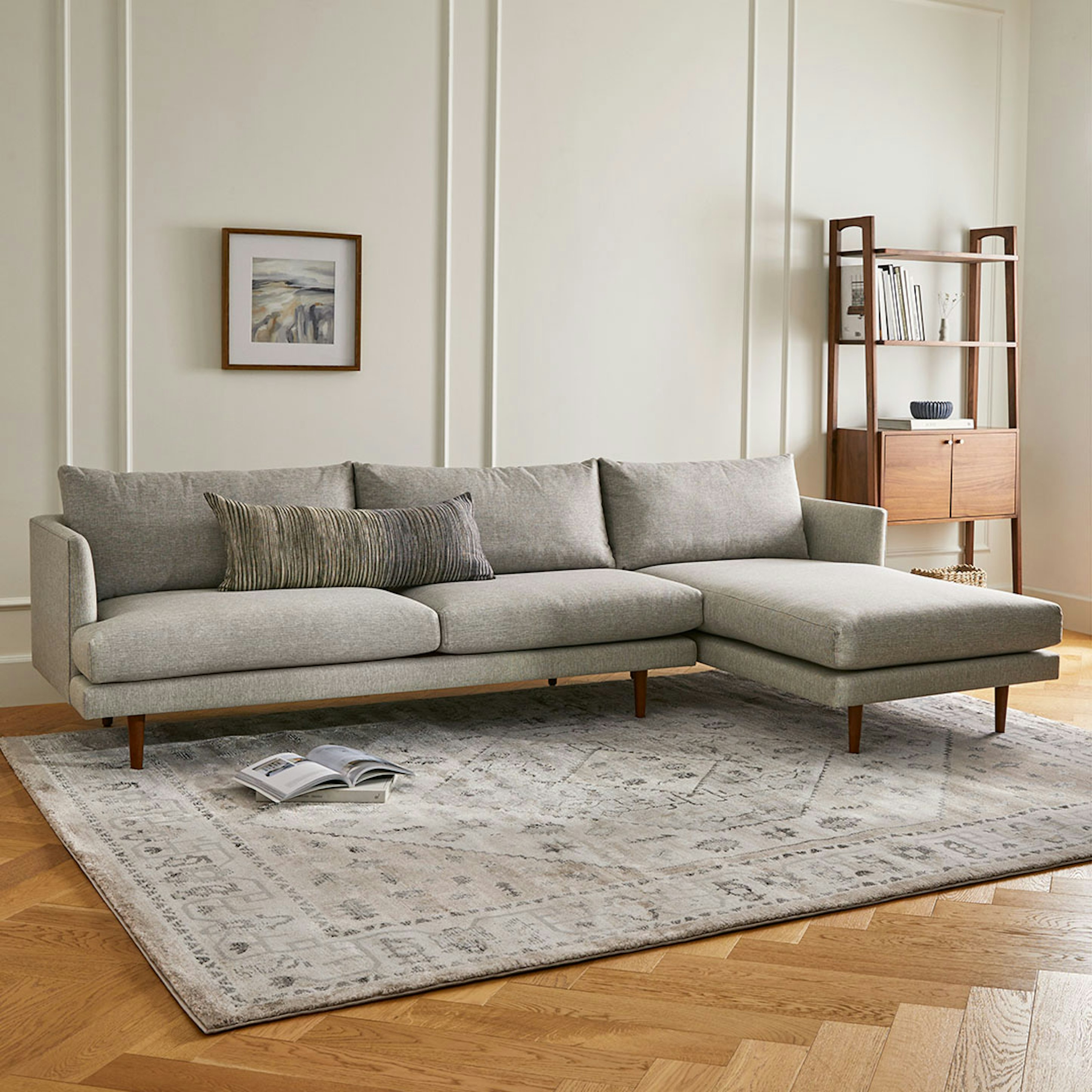 Burrard 112 Right Sectional Seasalt Gray