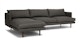 Burrard Graphite Gray Left Sectional Sofa - Gallery View 3 of 13.