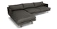 Burrard Graphite Gray Left Sectional Sofa - Gallery View 6 of 13.