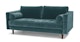 Sven Pacific Blue 72" Sofa - Gallery View 3 of 11.